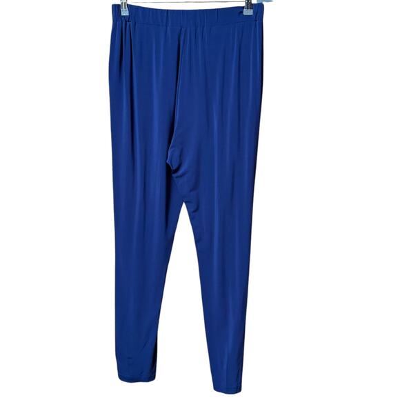 Piero Moretti Royal Blue Casual Italian Pants Size 46  Side Pockets Stretchy - Picture 3 of 5